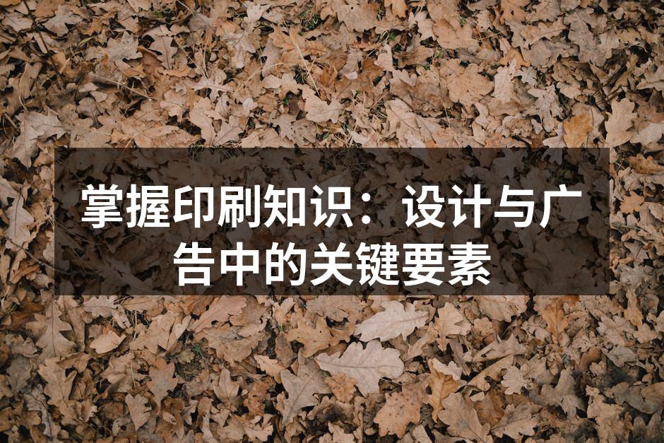印刷工艺的多样性